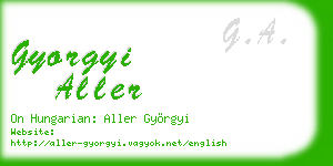 gyorgyi aller business card